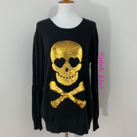 Wildfox Sweaters - 🆑 Wildfox White Label Love Skull Sweater